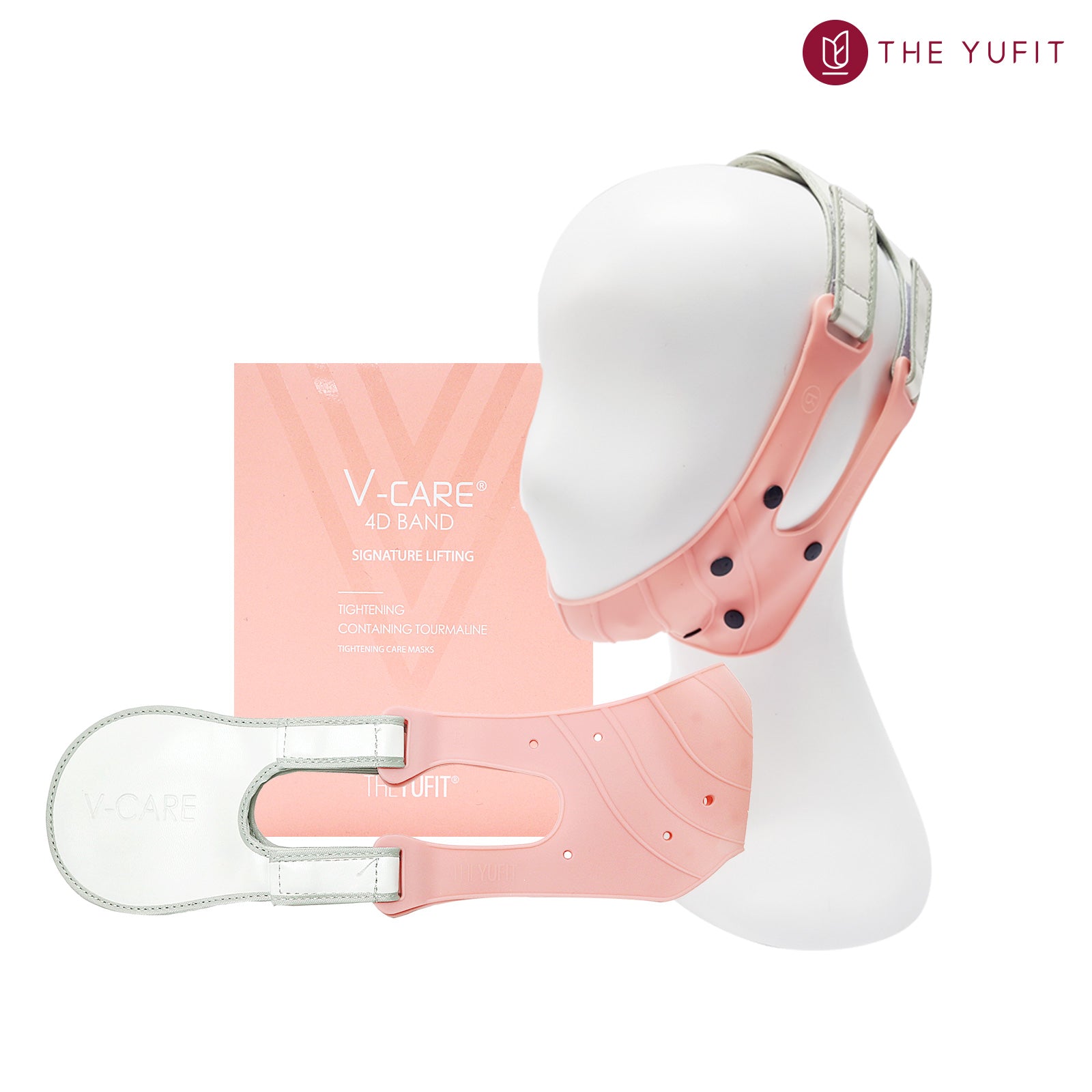 V-Care 4D Signature Lifting Band for Slim V-Line Facial Contour - Pink