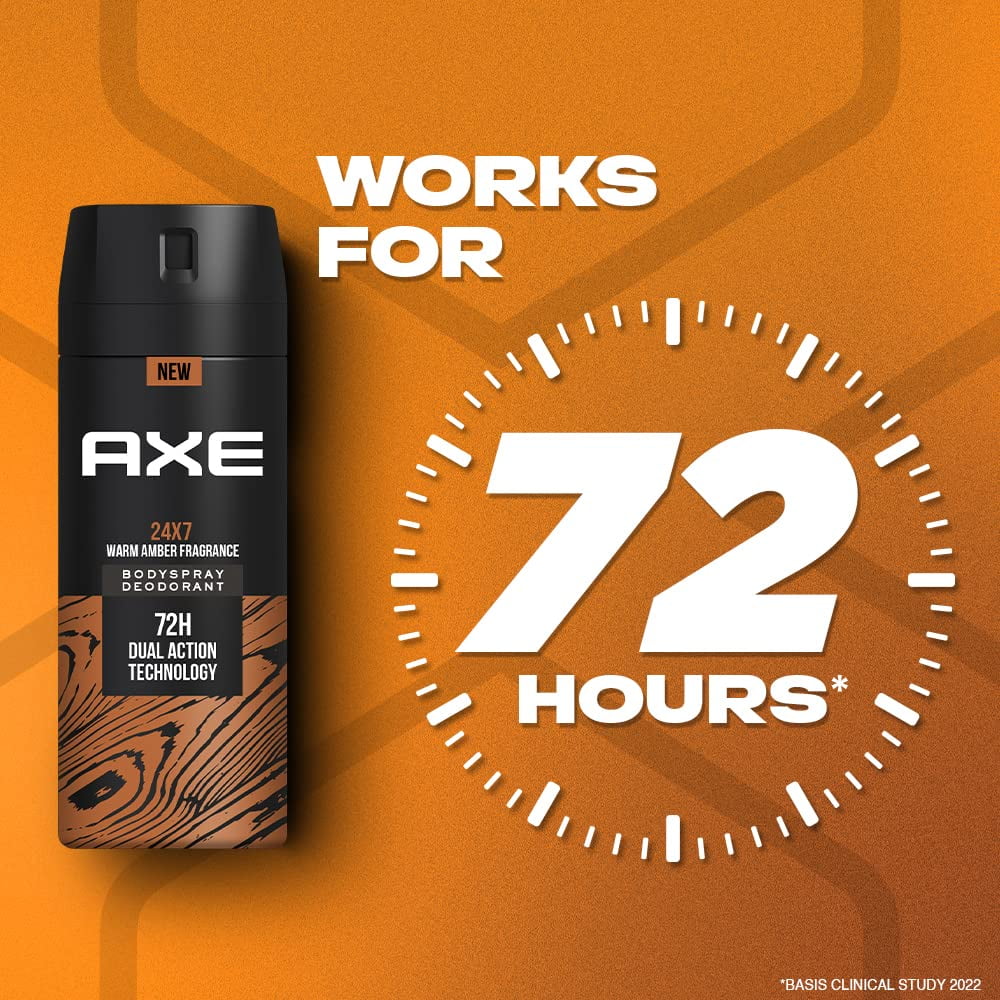 Axe 24x7 Warm Amber Fragrance Body Spray Deodorant 150ml