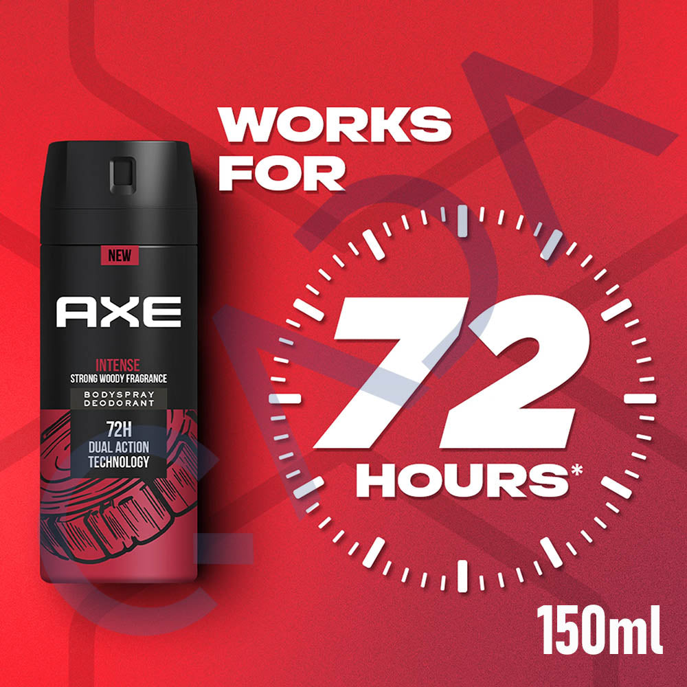 Axe Intense Strong Woody Fragrance Body Spray Deodorant 150ml