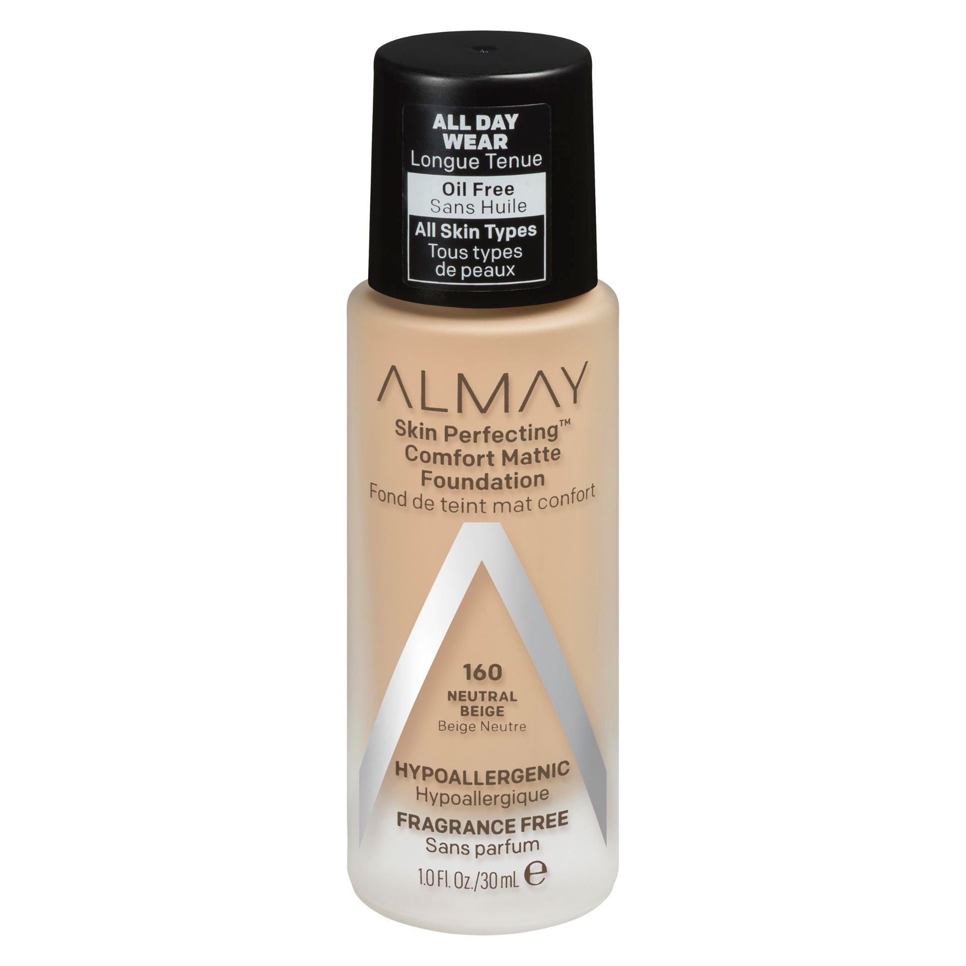 Almay Skin Perfecting Comfort Matte Foundation 30ml in 160 Neutral Beige