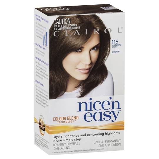 Clairol Nice'n Easy Hair Colour, 116 Natural Light Brown