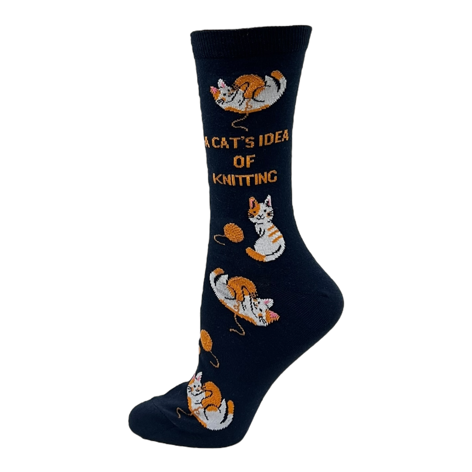 Ladies Crazy Toes cat with Yarn