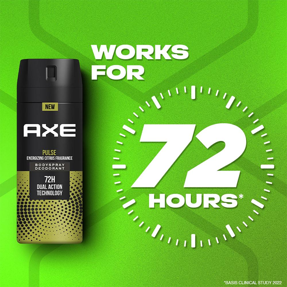 Axe Pulse Energizing Citrus Fragrance Body Spray Deodorant 150ml