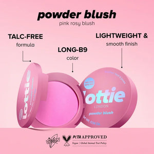 Lottie Powder Blush 4g (Talc Free)- Rosy