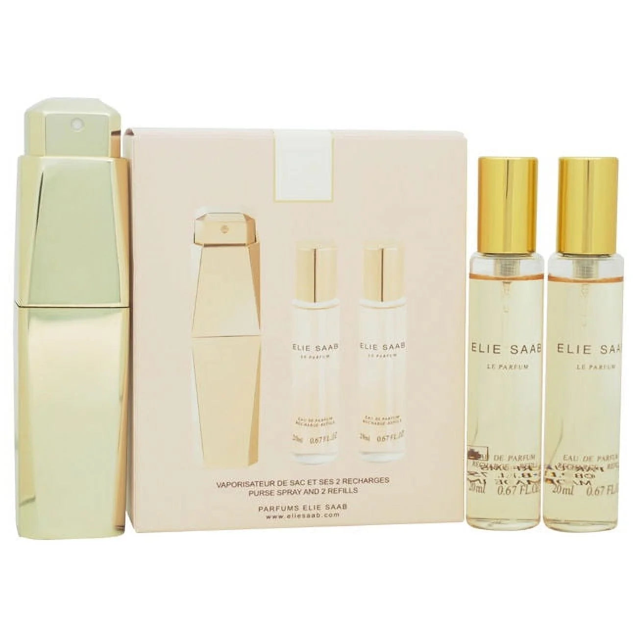 Elie Saab Le Parfum 3 x 20ml Edp Purse Spray Refill