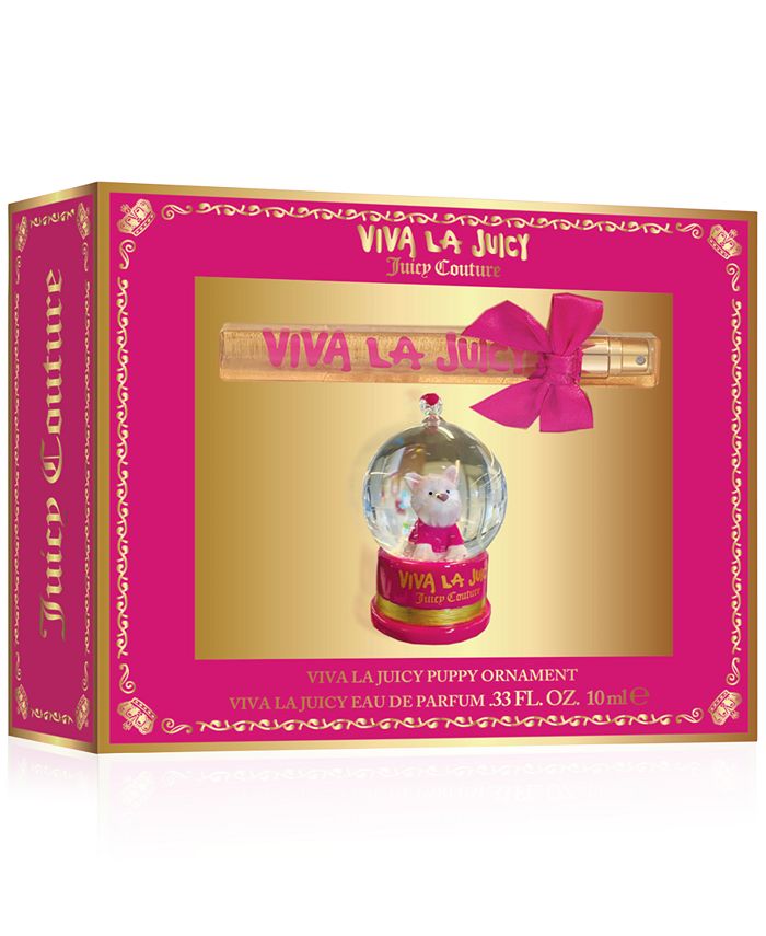 Juicy Couture Viva La Juicy Snow Globe Ornament 2pc Set 10ml EDP Women