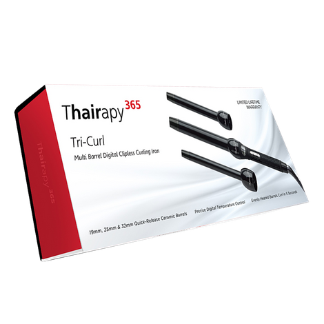 Thairapy 365 Tri-Curl Multi-Barrel Digital Clipless Curling Iron (CURBSIDE PICKUP ONLY)