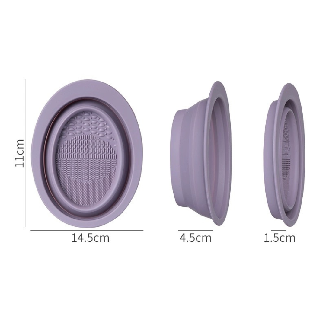 UNIQUAN Foldable Silicone Makeup Brush Cleaning Bowl (2 Colors)