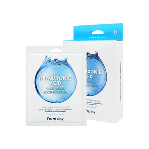 Farmstay Hyaluronic Acid Super Aqua Soothing Mask (10 Sheets)