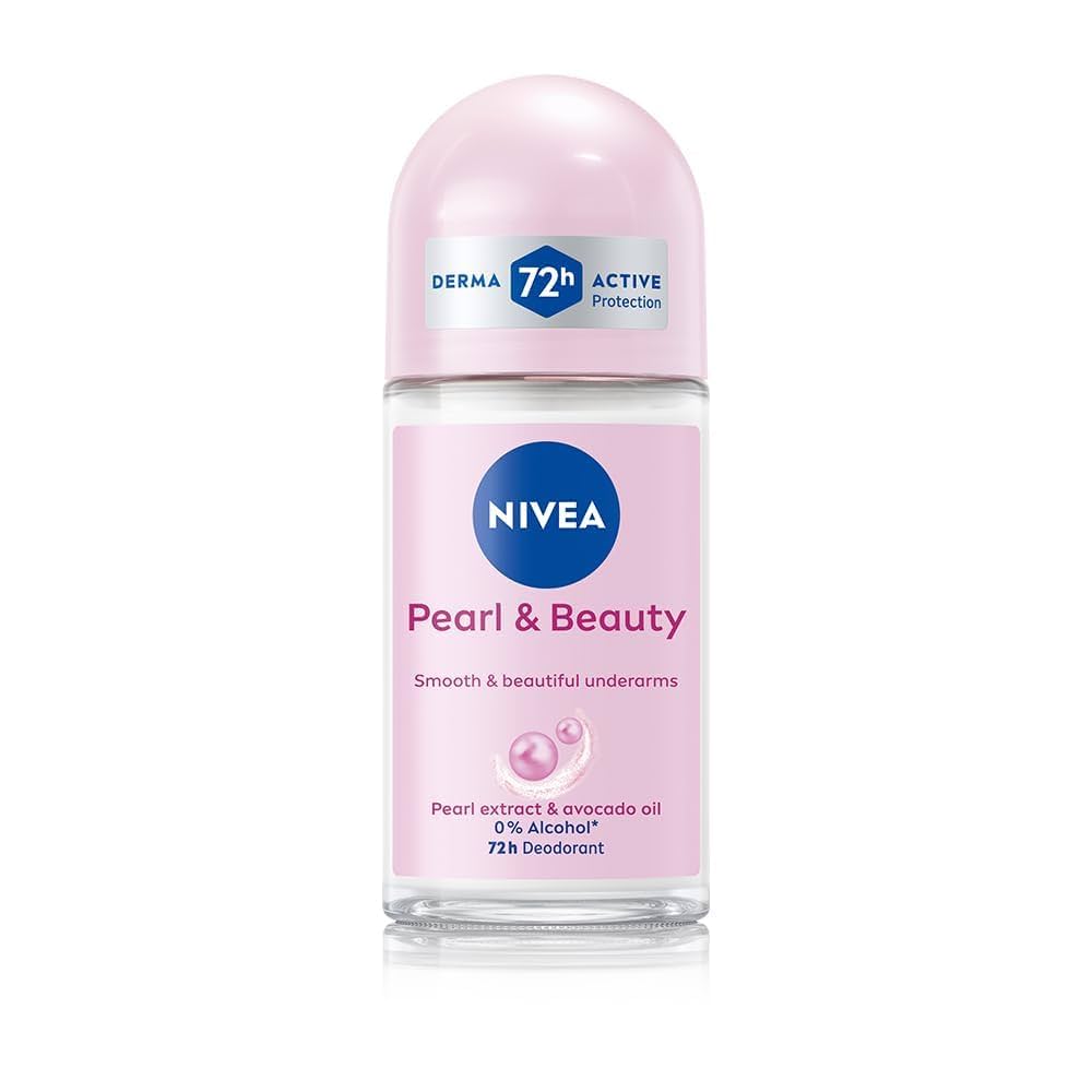 Nivea Pearl & Beauty With Pearl Extract & Avocado Oil 72H Protection Roll On Deodorant 50ml Women