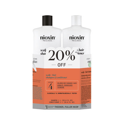 Nioxin Pro Clinical System 4 Shampoo & Conditioner Duo 1L