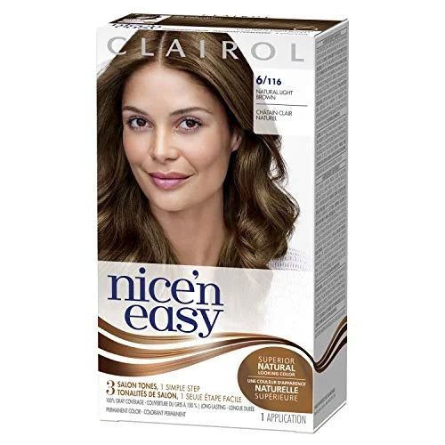 Clairol Nice'n Easy Hair Colour, 6/116 Natural Light Brown