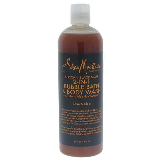 Shea Moisture African Black Soap 2-in-1 Bubble Bath & Body Wash 473ml