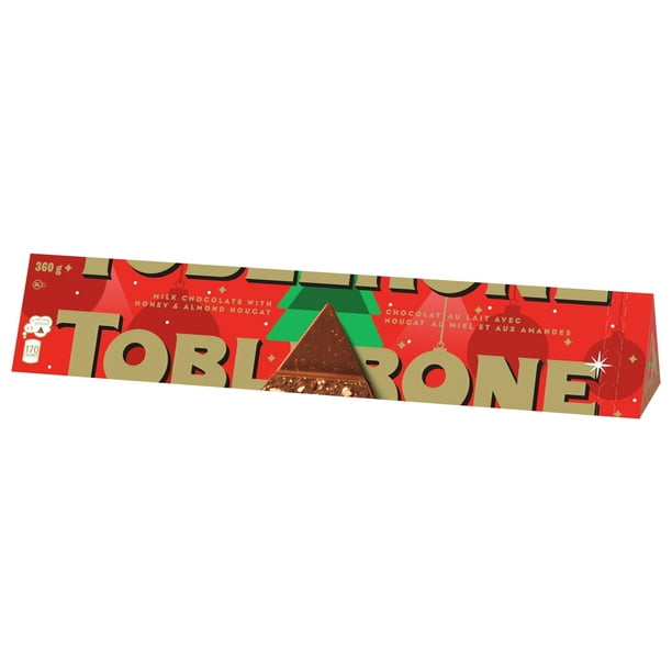 Toblerone 360g - Milk Chocolate w/ Honey & Almond Nougat (Red)