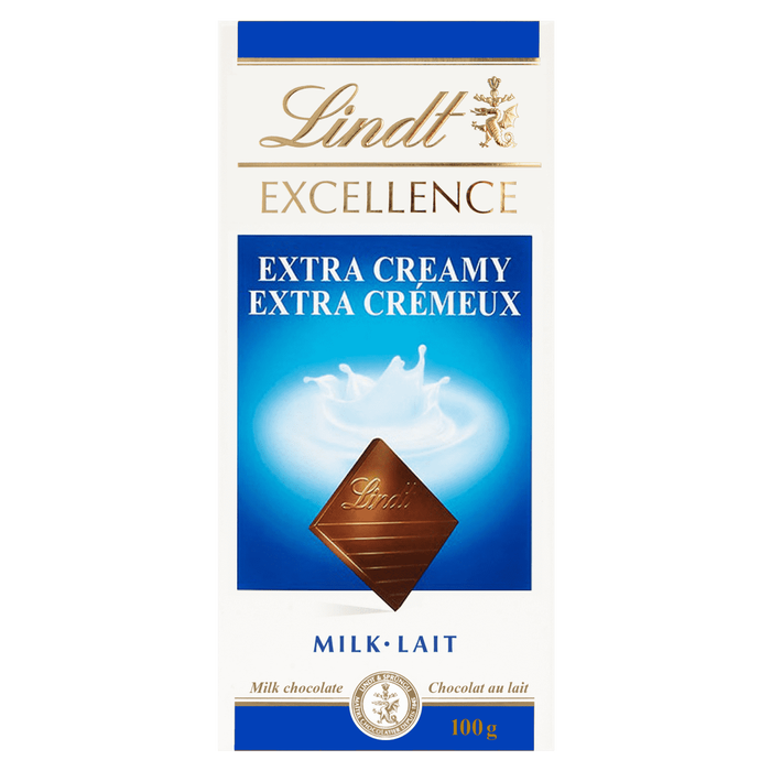 Lindt Excellence Extra Creamy Milk Chocolate Bar 100g