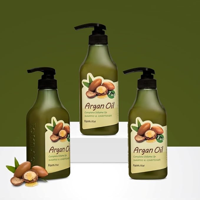 Farmstay Argan Oil Complete Volume Up Shampoo & Conditioner 530ml