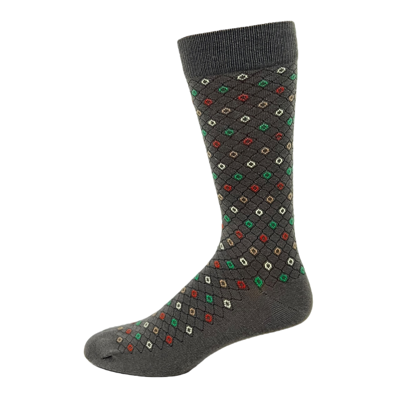 Men's Key Grid and Dots Khaki