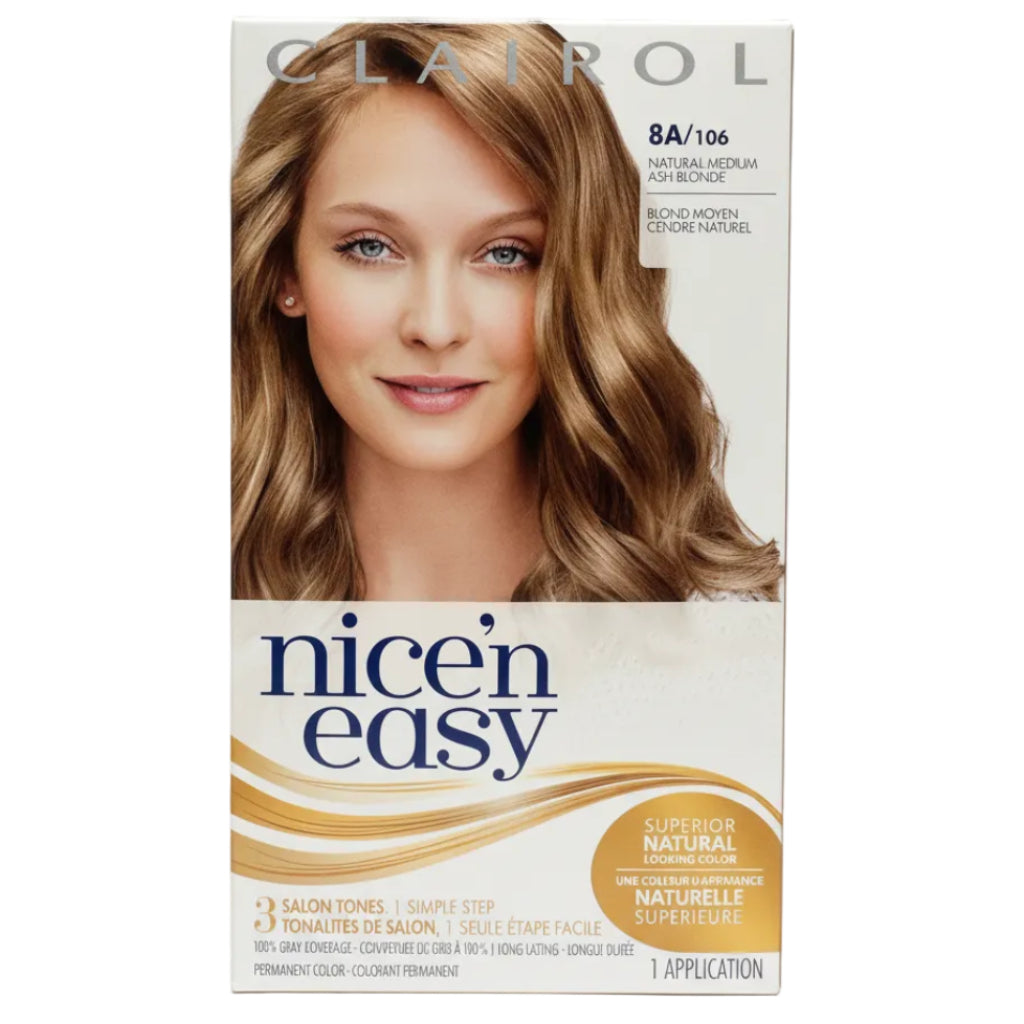 Clairol Nice'n Easy 8A/106 Natural Medium Ash Blonde Permanent Hair Color (1 Application)