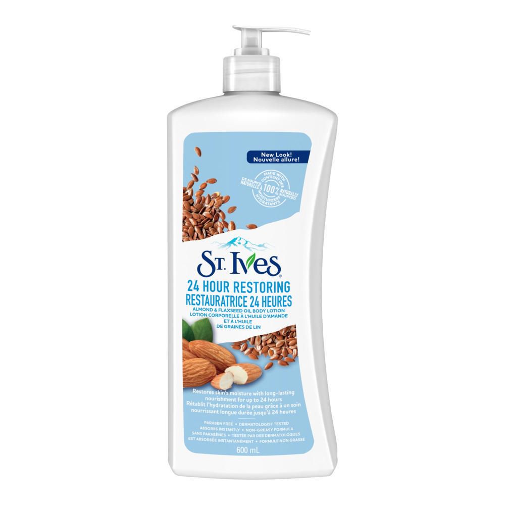 St. Ives 24hr Restoring Almond & Flaxseed Oil Body Lotion 600ml