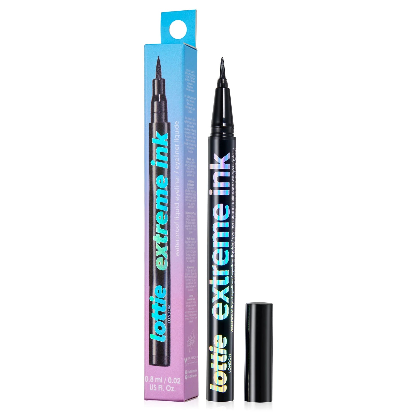 Lottie Extreme Ink Waterproof Liquid Eyeliner 0.8ml - Black
