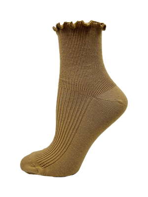 Ladies Key Ribbed Ruffle Qtr