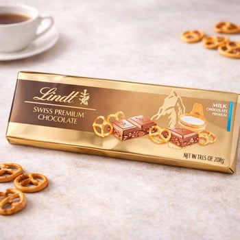 Lindt Swiss Premium Chocolate, Milk Chocolate Pretzel 300g