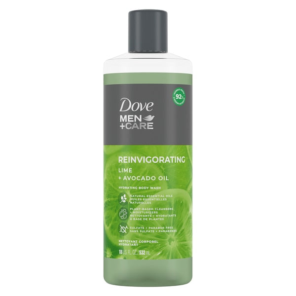 Dove Men Care Reinvigorating Lime + Avocado Oil Hydrating Body Wash 532ml