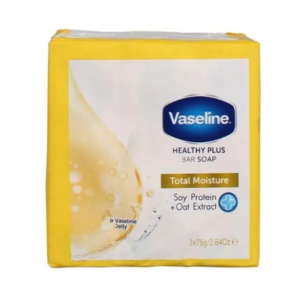 Vaseline Total Moisture Soy Protein + Oat Extract Bar Soap 3 x 75g