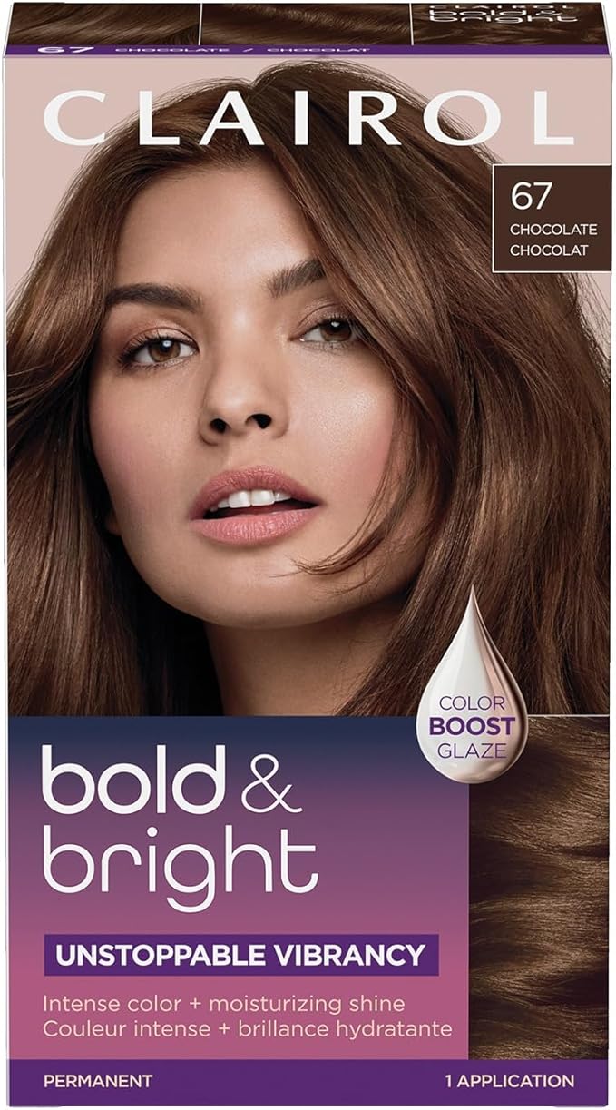 Clairol Bold & Bright Permanent Hair Dye, 67 Chocolate Hair Color