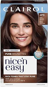 Clairol Nice'N Easy Pure Brunettes Hair Colour 4PB Deep Mocha Brown