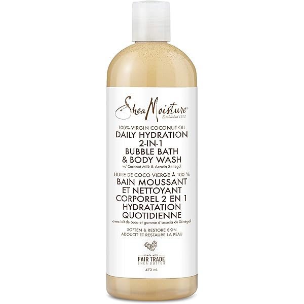 Shea Moisture Daily Hydration 2-in-1 Bubble Bath & Body Wash 473ml