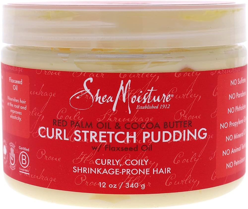 Shea Moisture Red Palm & Cocoa Butter Curl Stretch Pudding w/ Flaxseed Oil 340g