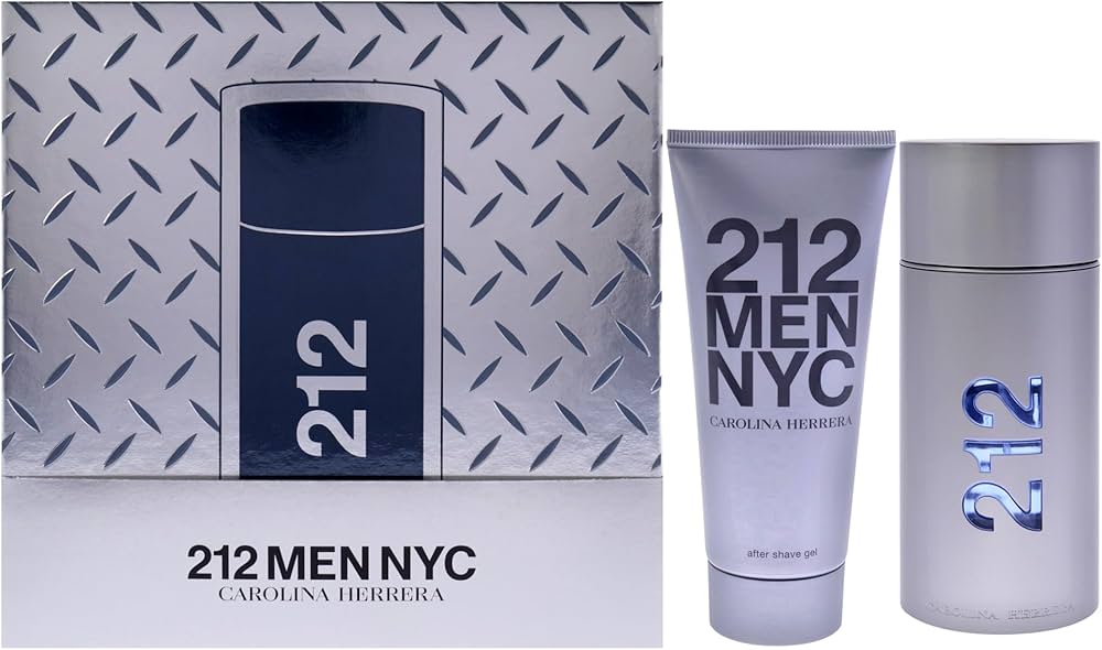 Carolina Herrera 212 Men Nyc 2pc Set 100ml Edt + 100ml Aftershave Gel