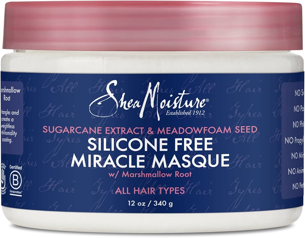 Shea Moisture Sugarcane Extract & Meadowfoam Seed Silicone Free Miracle Masque 340ml