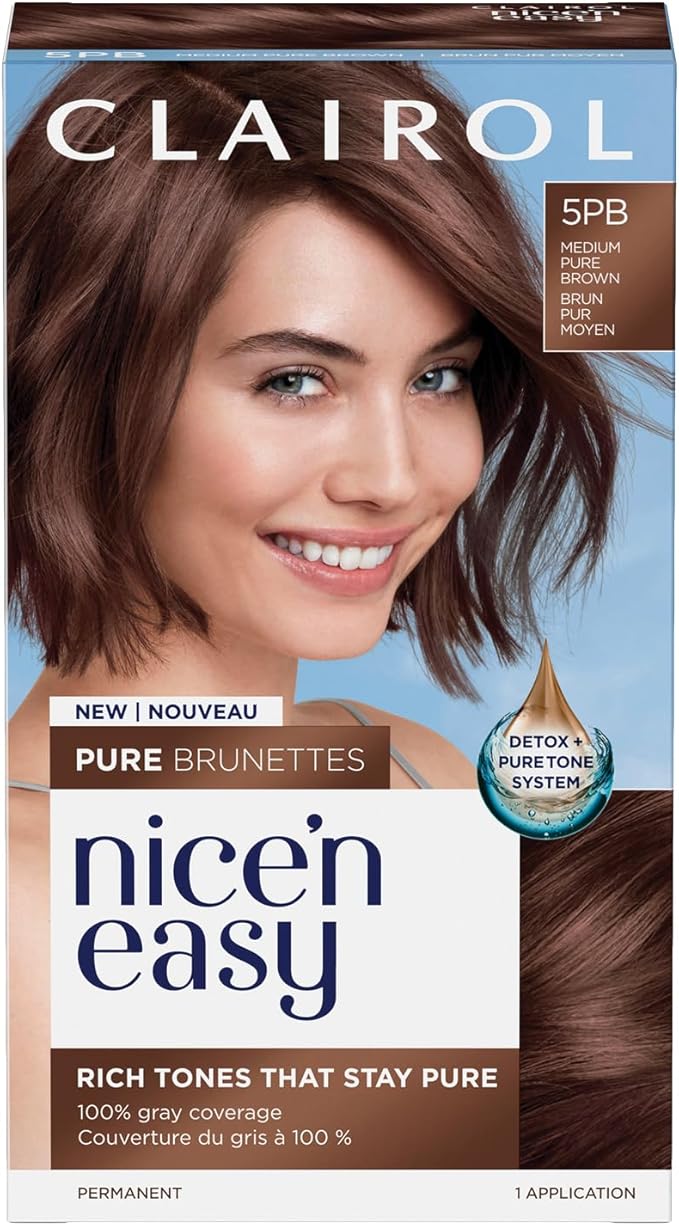 Clairol Nice'N Easy Pure Brunettes Hair Colour 5PB Medium Pure Brown