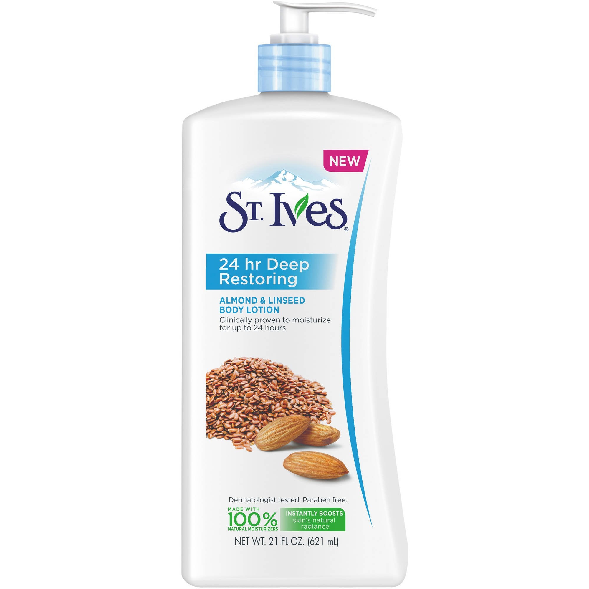 St. Ives 24hr Deep Restoring Almond & Linseed Body Lotion 621ml