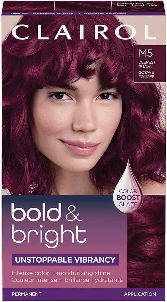 Clairol Bold & Bright Permanent Hair Color – M5 Deepest Guava (1 Application)