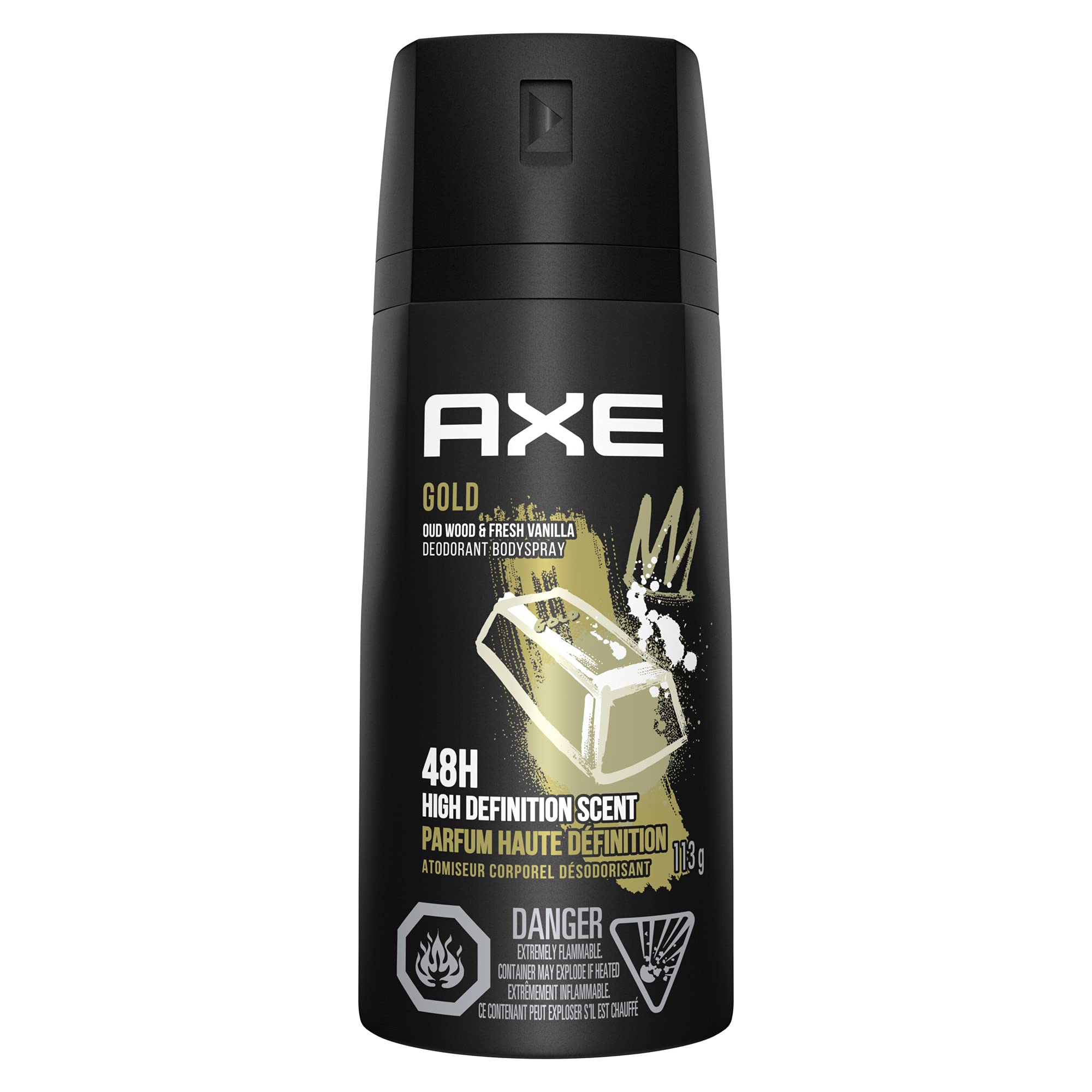 Axe Gold Oud Wood and Fresh Vanilla Deodorant & Bodyspray 150ml (48hr Fresh)