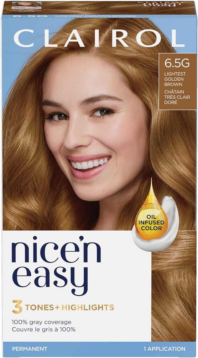 Clairol Nice'n Easy Hair Colour, 6.5G Lightest Golden Brown