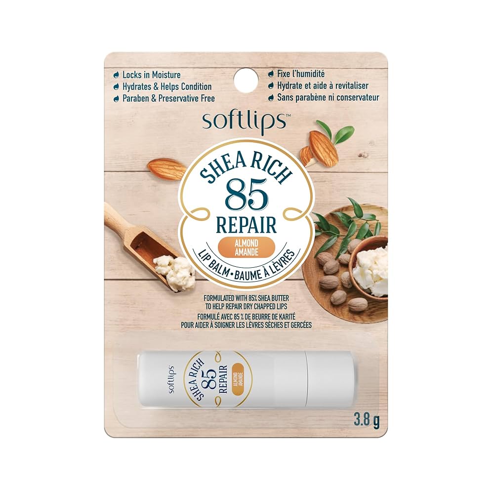 Softlips Shea Rich 85 Repair Almond Lip Balm 3.8g