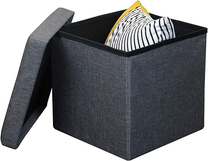 Harmony Kitchen + Home Folding Ottoman with Storage - CURBSIDE PICK UP ONLY
