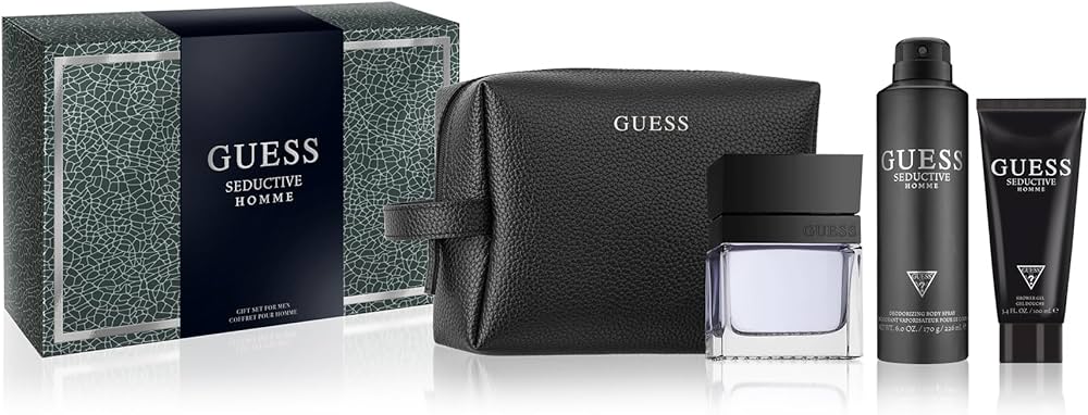 Guess Seductive Homme 4pc Set 100ml EDT (w/ Travel Bag)