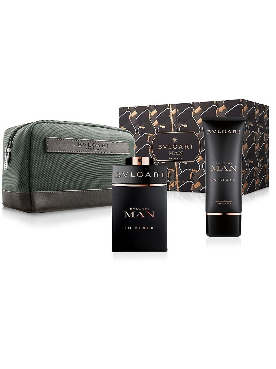 Bvlgari Man In Black 3pc Set 100ml EDP Men (w/ Travel Bag)