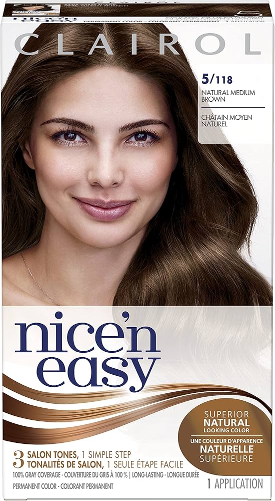 Clairol Nice'n Easy 5/118 Natural Medium Brown Permanent Hair Color (1 Application)