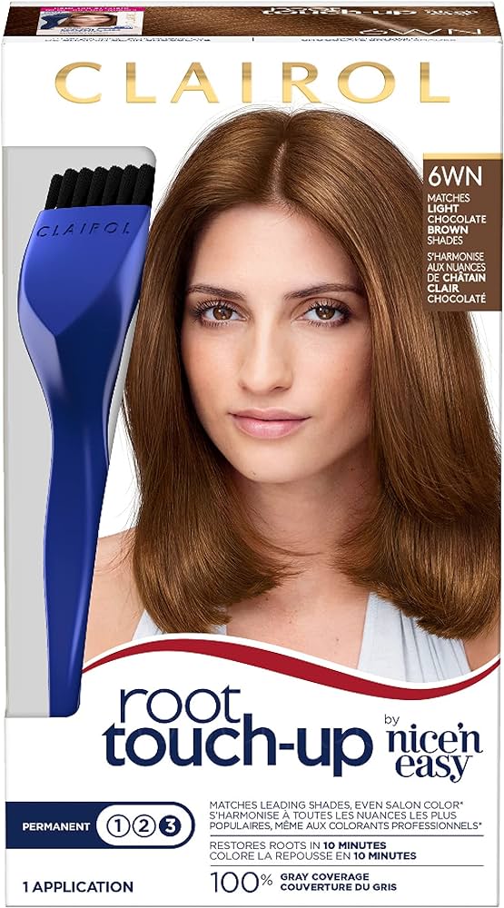 Clairol Hair Colour Root Touch Up, 6WN Light Chocolate Brown