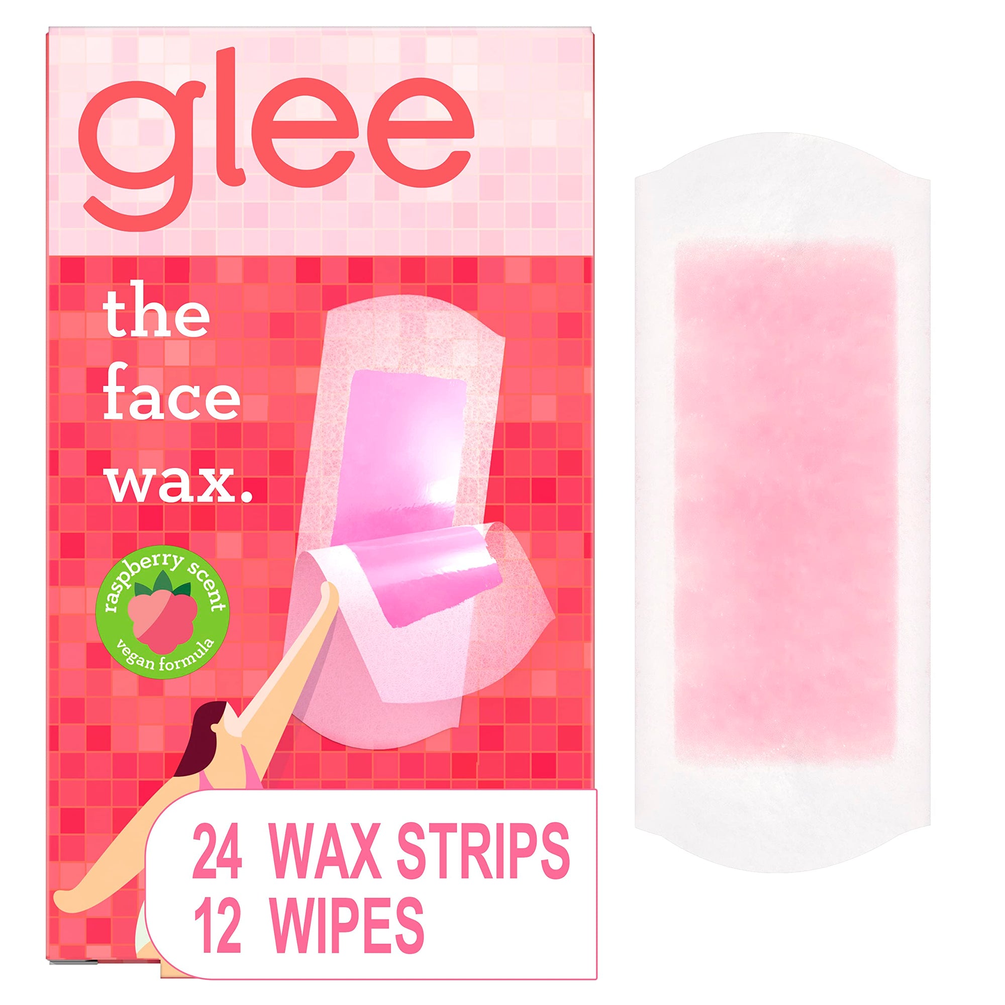 Glee The Face Wax 24 Wax Strips 12 Wipes