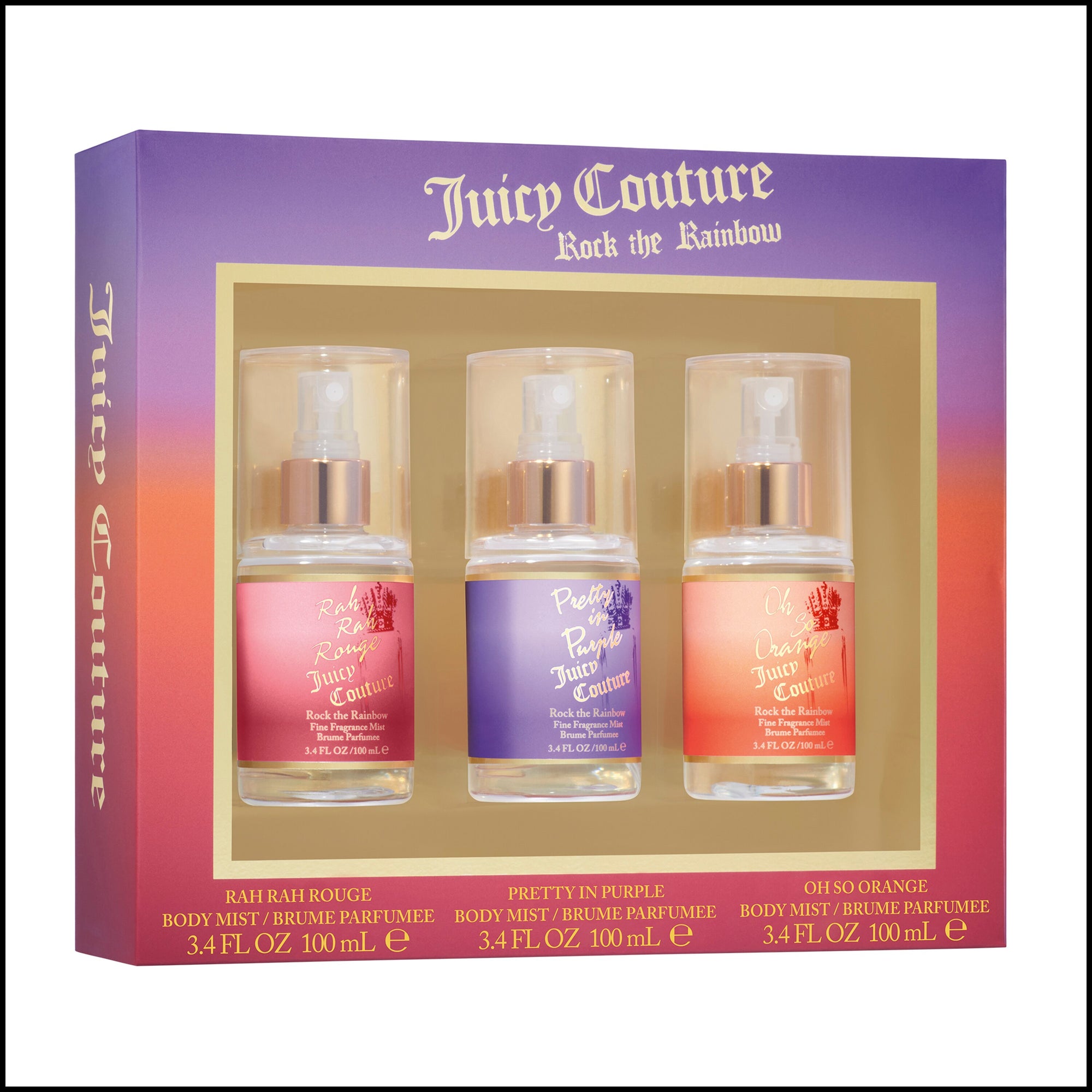 Juicy Couture Rock The Rainbow 3pc x 100ml Body Mist Women