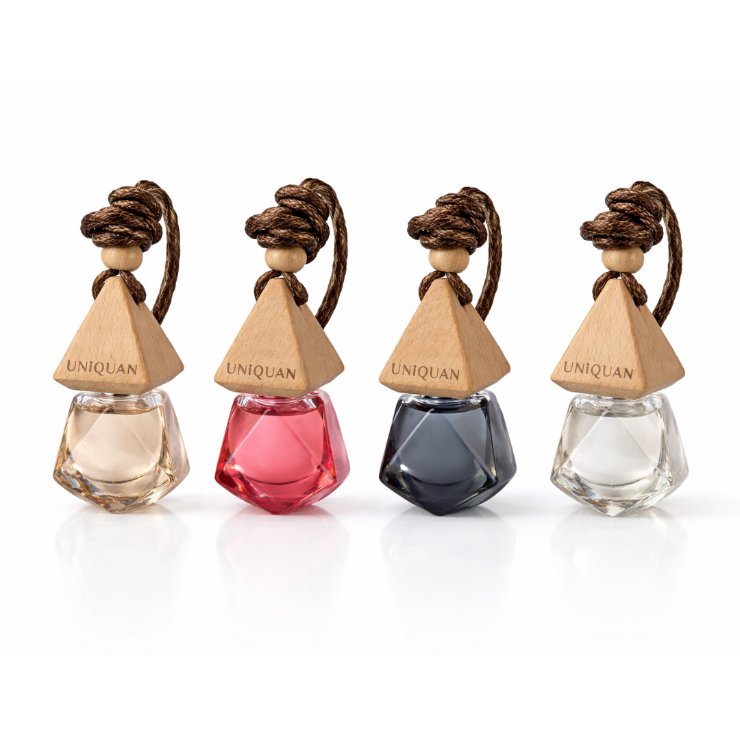 UNIQUAN Wooden Hanging Car Perfume (7ml) (4 scents)