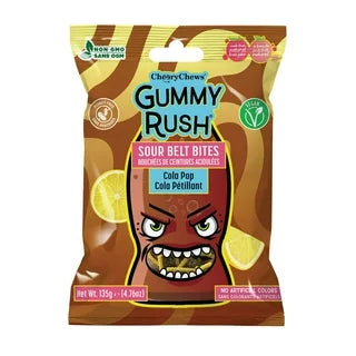 Gummy Rush Sour Belt Bites Cola Pop 60g