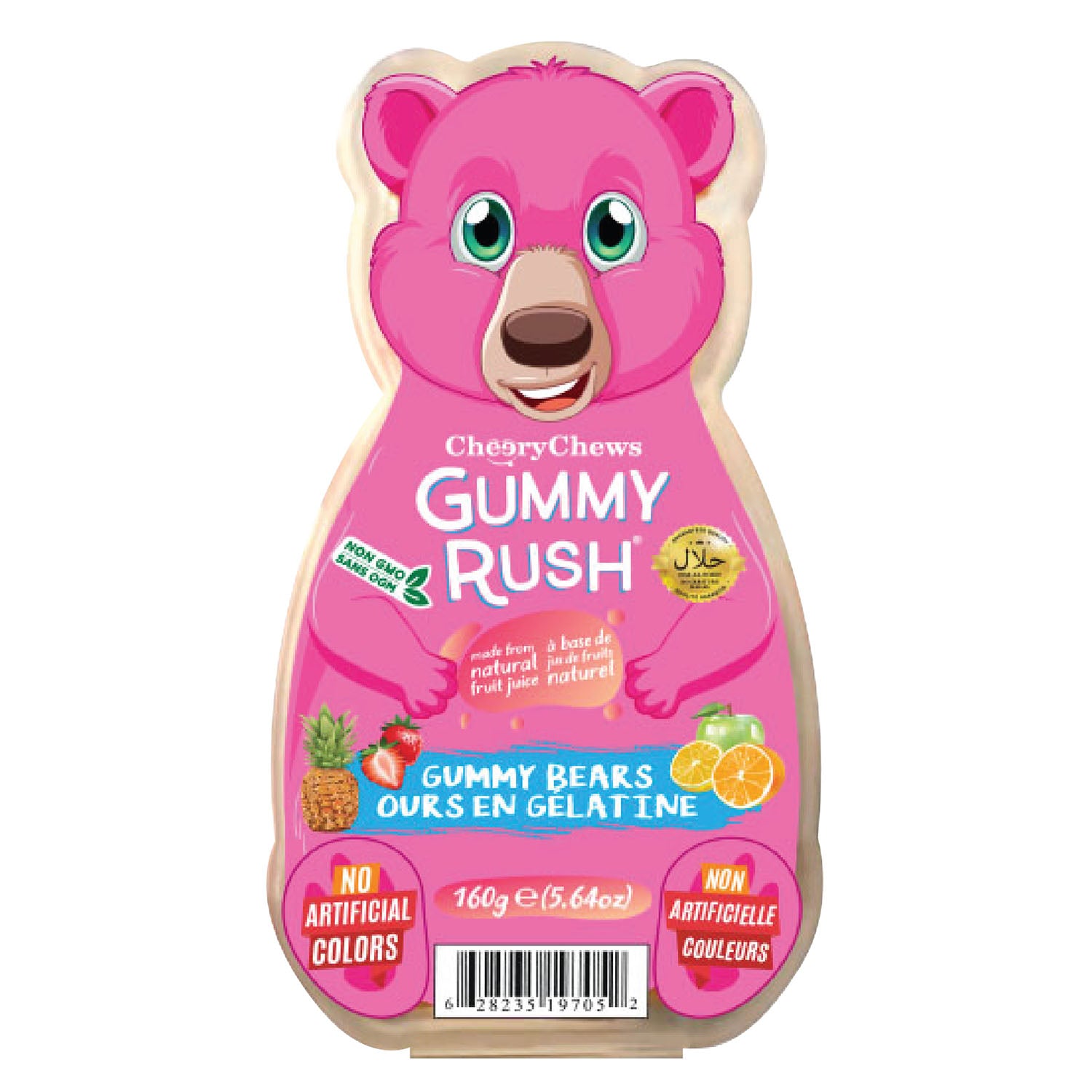 Gummy Rush 160g - Gummy Bears Bottle Reusable Tub